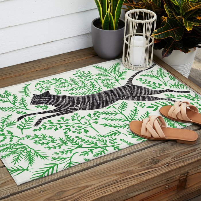 Running through Ferns Outdoor Rug Gallery Image 2