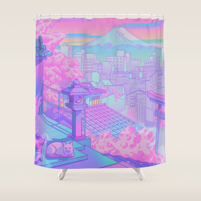 Fuji Blossom Shower Curtain Gallery Image 1