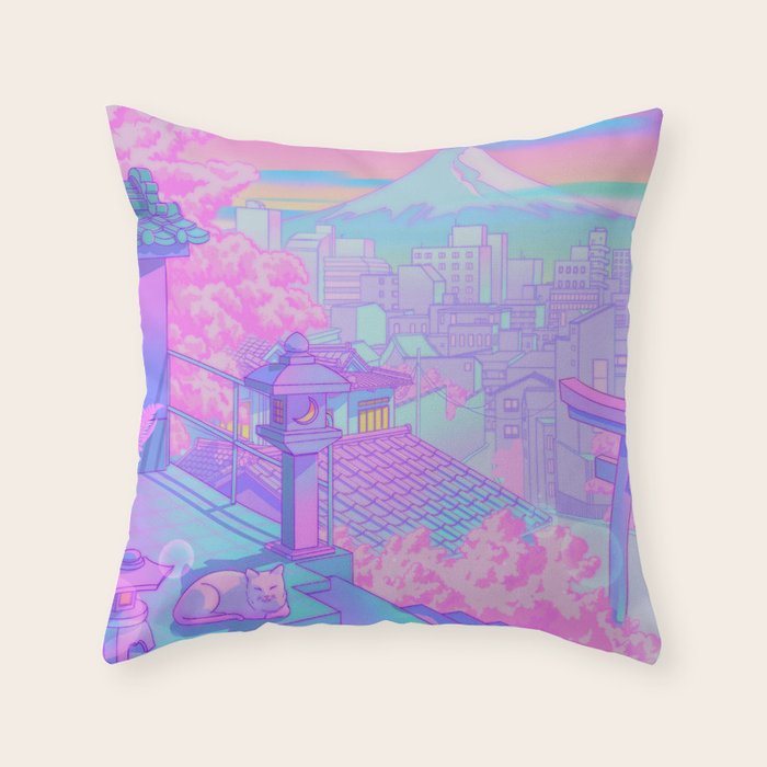 Fuji Blossom Throw Pillow Gallery Image 6