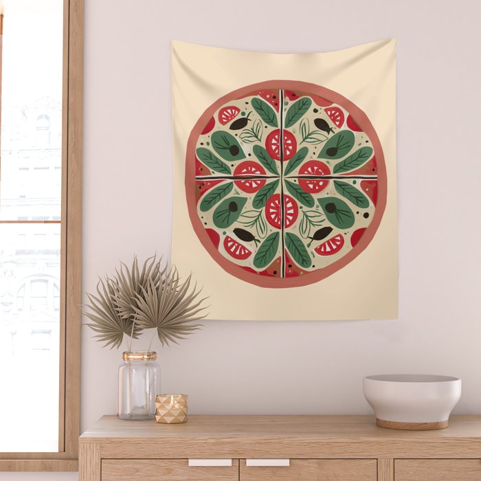 Pizza Party Wall Tapestry Gallery Image 2