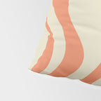 Liquid Swirl Abstract Pattern in Pumpkin Orange and Beige  Pillow Sham Gallery Image 4