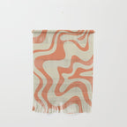 Liquid Swirl Abstract Pattern in Pumpkin Orange and Beige  Wall Hanging Gallery Image 1