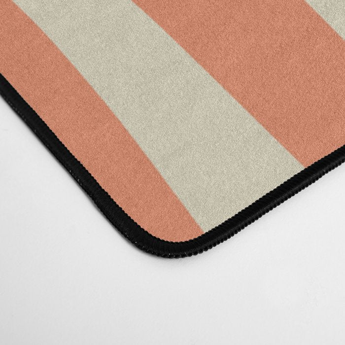 Liquid Swirl Abstract Pattern in Pumpkin Orange and Beige  Desk Mat Gallery Image 4