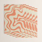 Liquid Swirl Abstract Pattern in Pumpkin Orange and Beige  Wrapping Paper Gallery Image 3