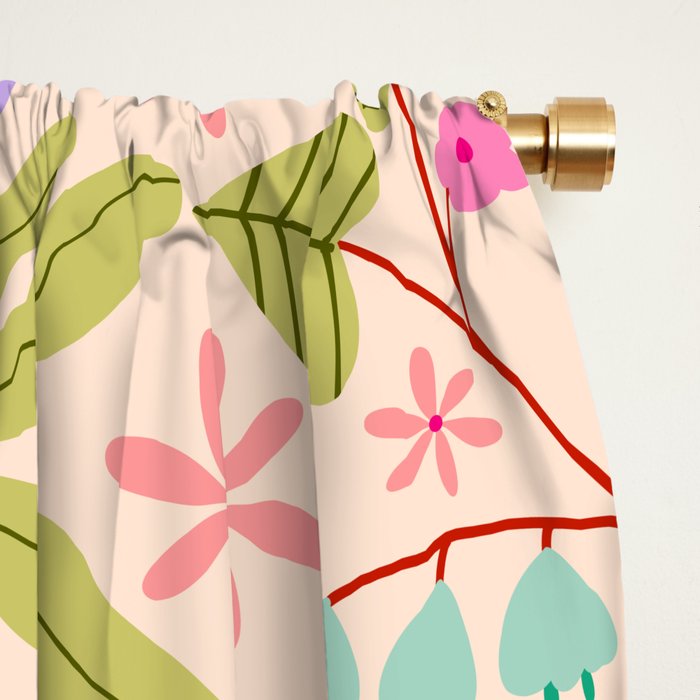Colorful Garden - summer vibe Window Curtain Gallery Image 2