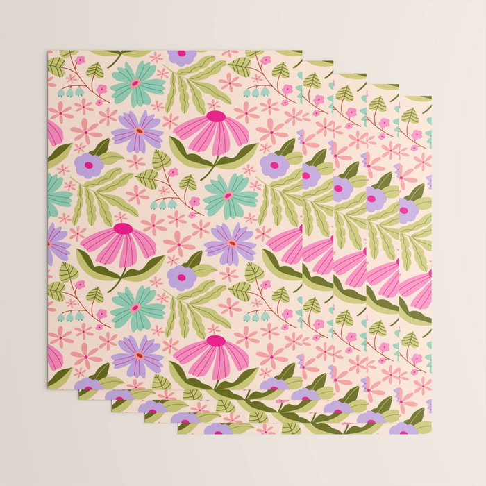 Colorful Garden - summer vibe Wrapping Paper Gallery Image 3