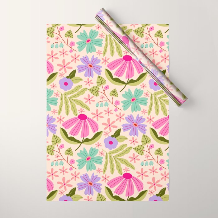 Colorful Garden - summer vibe Wrapping Paper Gallery Image 1