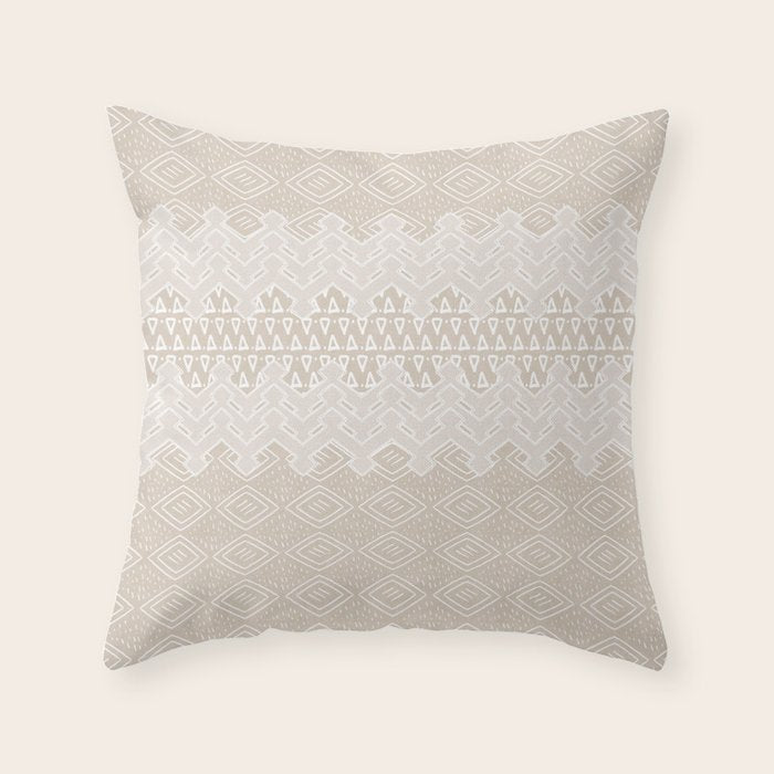 Akra in Tan Throw Pillow Gallery Image 1