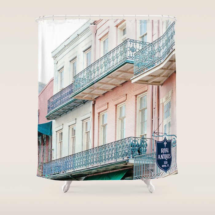 French Quarter, New Orleans Travel Photography Shower Curtain Gallery Image 1