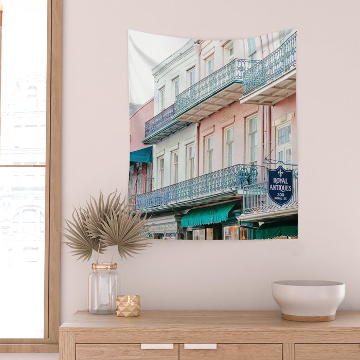 French Quarter, New Orleans Travel Photography Wall Tapestry Gallery Image 2