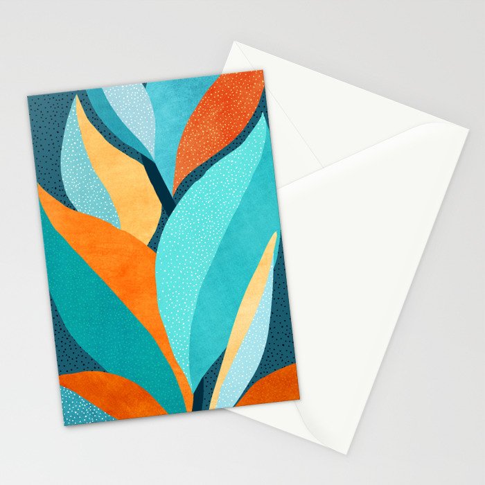 Abstract Tropical Foliage Stationery Card Gallery Image 2