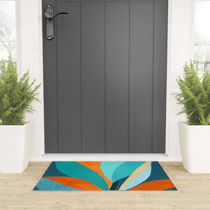 Abstract Tropical Foliage Welcome Mat Gallery Image 3