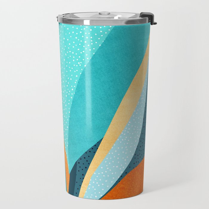 Abstract Tropical Foliage Travel Mug Gallery Image 2
