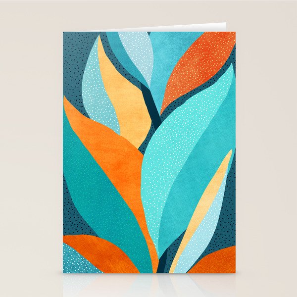 Abstract Tropical Foliage Stationery Card Gallery Image 2