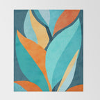 Abstract Tropical Foliage Throw Blanket Gallery Image 2