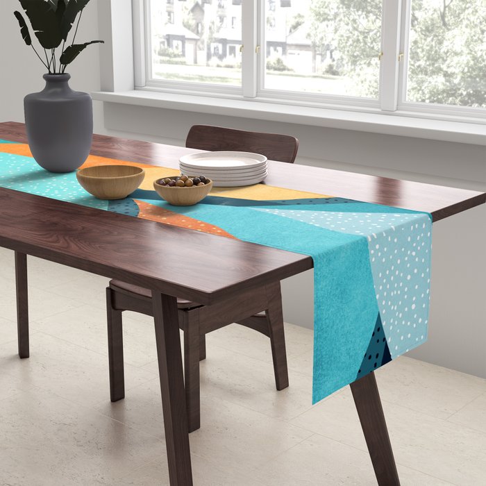 Abstract Tropical Foliage Table Runner Gallery Image 2