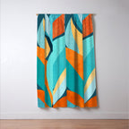 Abstract Tropical Foliage Window Curtain Gallery Image 3