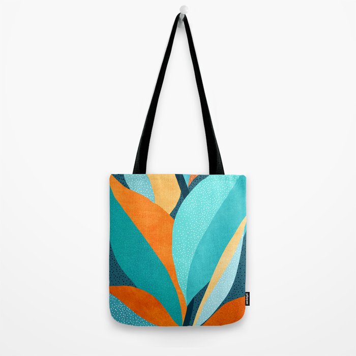 Abstract Tropical Foliage Tote Bag Gallery Image 2
