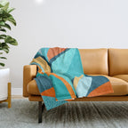 Abstract Tropical Foliage Throw Blanket Gallery Image 1