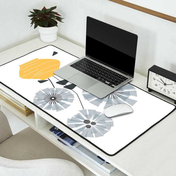 Midcentury Floral  Desk Mat Gallery Image 2