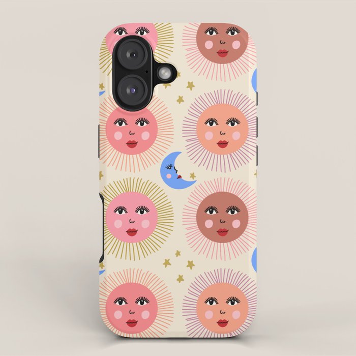 Retro Sun and Moon  iPhone Case Gallery Image 1