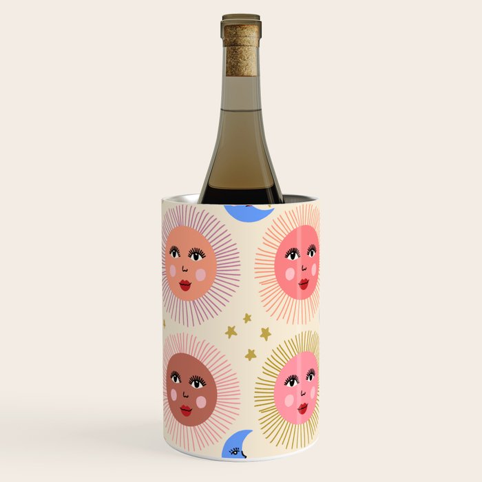 Retro Sun and Moon  Wine Chiller Gallery Image 2