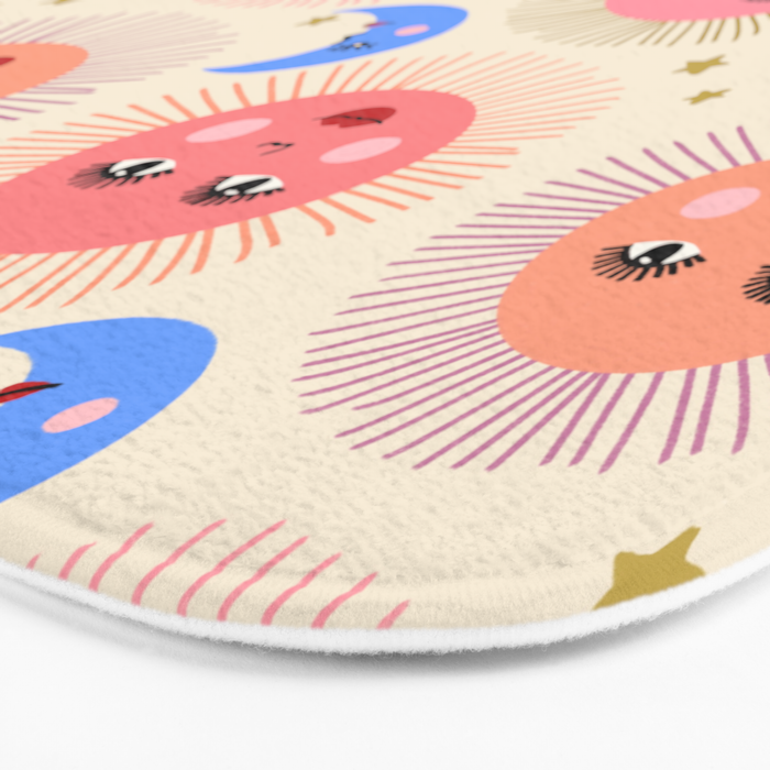 Retro Sun and Moon  Bath Mat Gallery Image 3
