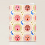 Retro Sun and Moon  Stationery Card Gallery Image 2