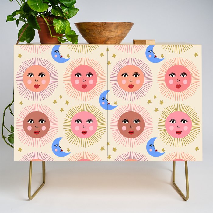 Retro Sun and Moon  Credenza Gallery Image 1