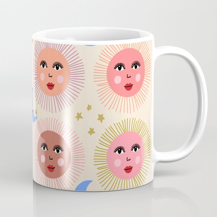 Retro Sun and Moon  Coffee Mug Gallery Image 1