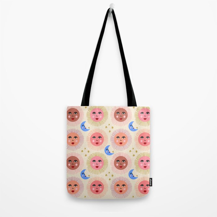 Retro Sun and Moon  Tote Bag Gallery Image 2