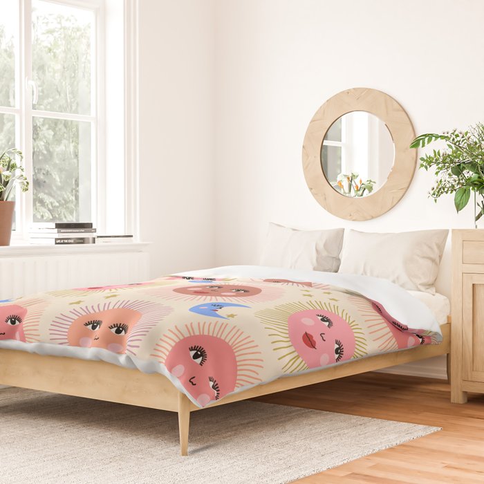 Retro Sun and Moon  Duvet Cover Gallery Image 2
