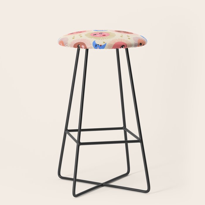 Retro Sun and Moon  Stool Gallery Image 1