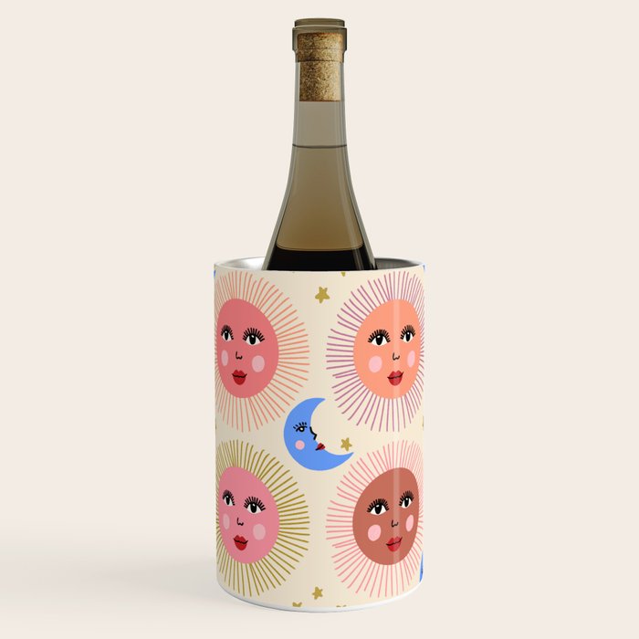 Retro Sun and Moon  Wine Chiller Gallery Image 1