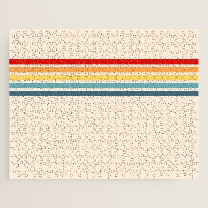Takaakira - Classic Rainbow Retro Stripes Jigsaw Puzzle Gallery Image 1