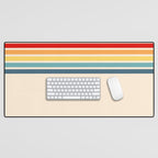 Takaakira - Classic Rainbow Retro Stripes Desk Mat Gallery Image 1