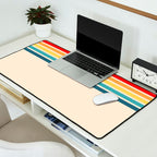 Takaakira - Classic Rainbow Retro Stripes Desk Mat Gallery Image 2