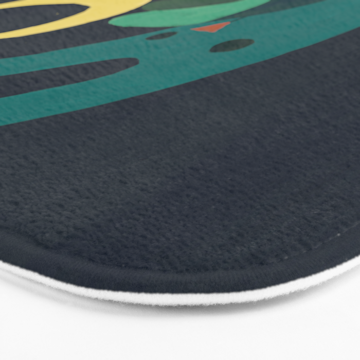 Rabbit and crescent moon Bath Mat Gallery Image 3