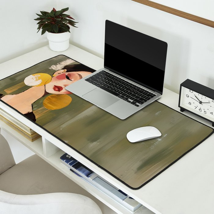 Golden Silence Modern Muse Desk Mat Gallery Image 2