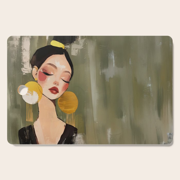 Golden Silence Modern Muse Cutting Board Gallery Image 1
