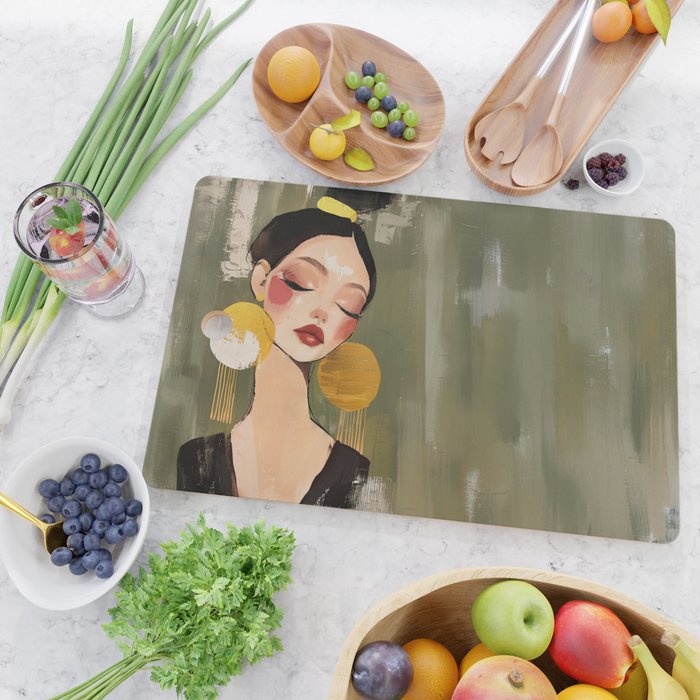 Golden Silence Modern Muse Cutting Board Gallery Image 2