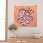 Cancer Zodiac Strawberry Wall Tapestry Gallery Image 2