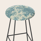 Antique 19th Century French Chateau Toile de Jouy Stool Gallery Image 2