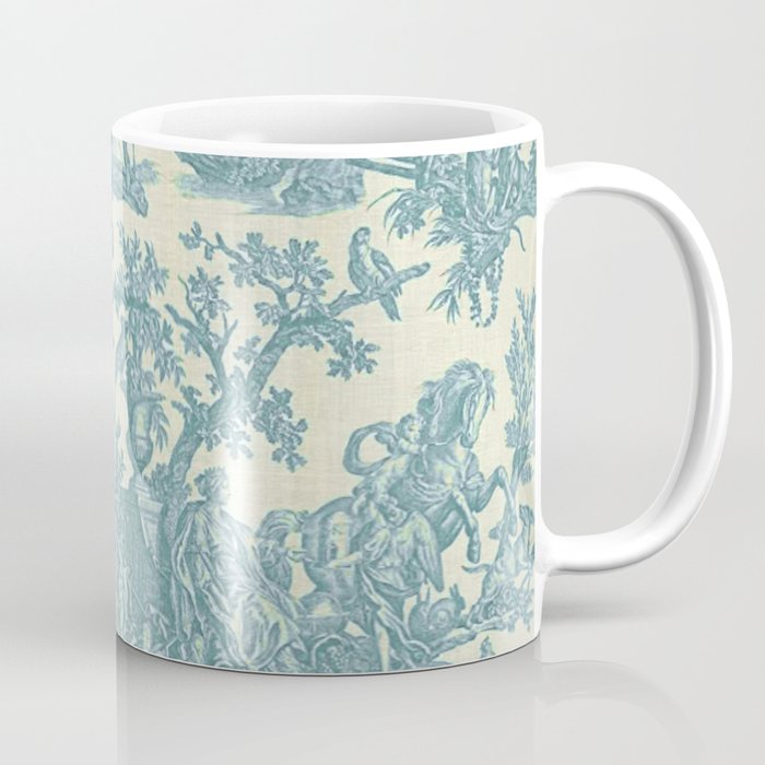 Antique 19th Century French Chateau Toile de Jouy Coffee Mug Gallery Image 1