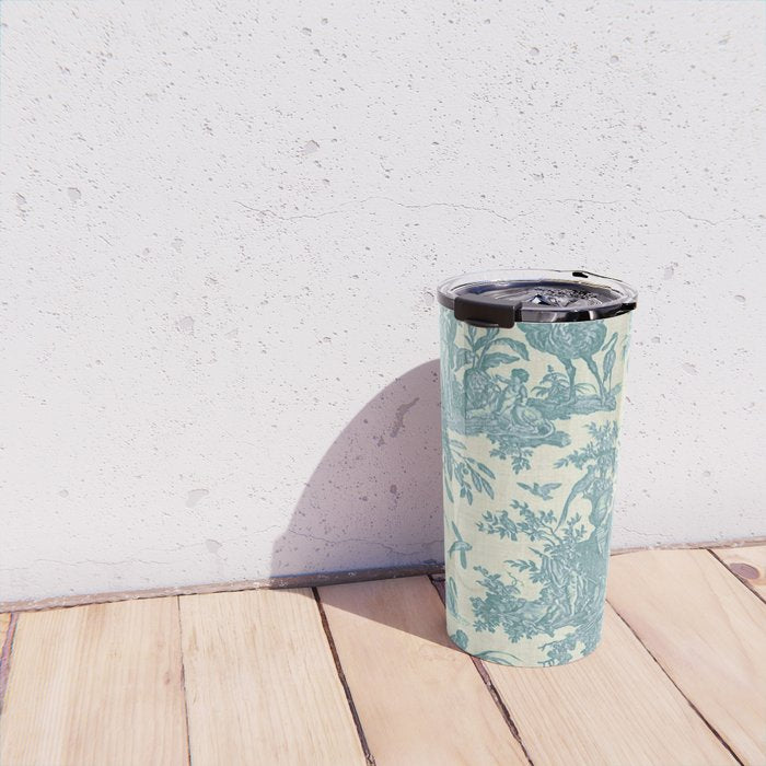 Antique 19th Century French Chateau Toile de Jouy Travel Mug Gallery Image 4