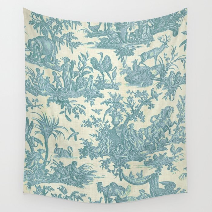 Antique 19th Century French Chateau Toile de Jouy Wall Tapestry Gallery Image 4