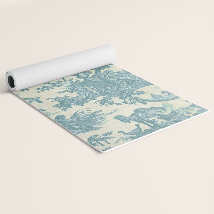 Antique 19th Century French Chateau Toile de Jouy Yoga Mat Gallery Image 2