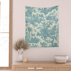 Antique 19th Century French Chateau Toile de Jouy Wall Tapestry Gallery Image 2