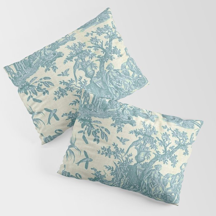 Antique 19th Century French Chateau Toile de Jouy Pillow Sham Gallery Image 3