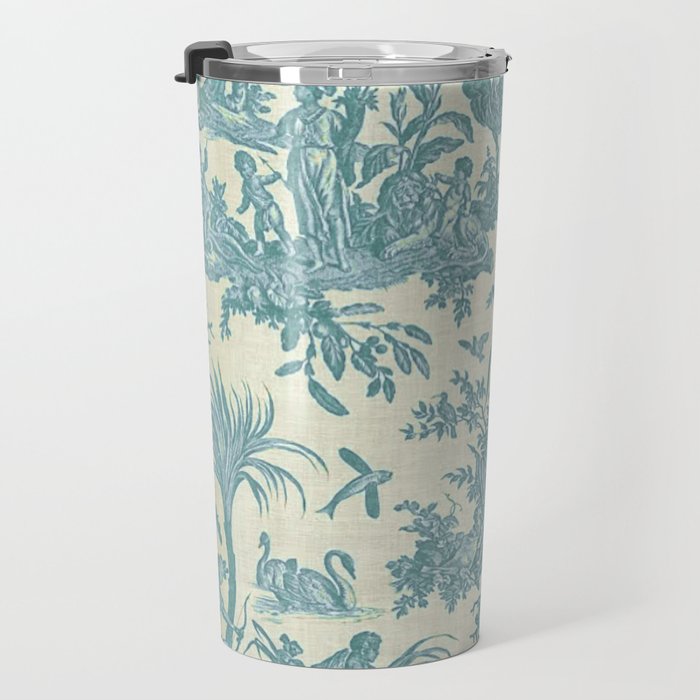 Antique 19th Century French Chateau Toile de Jouy Travel Mug Gallery Image 3